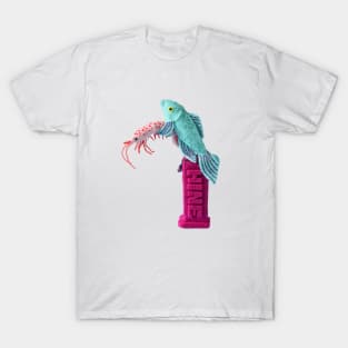 Blue Fish and His Pet Shrimp T-Shirt